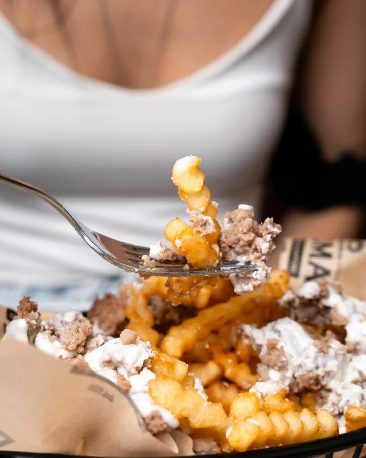 Una forchettata di patatine New York